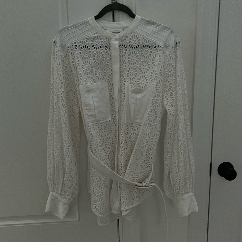 Significant Other Belted Eyelet Tunic